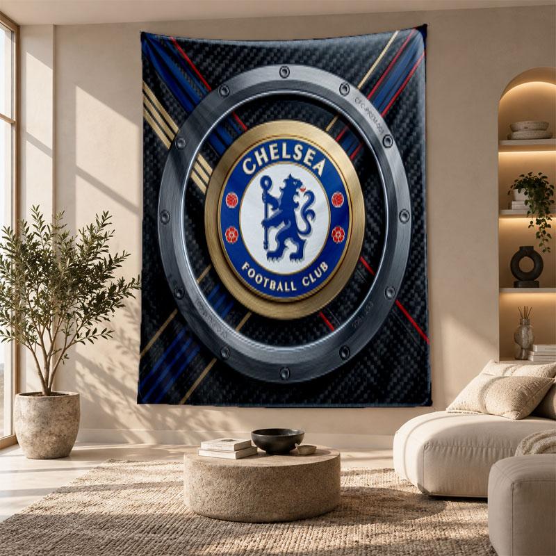 Decorative Tapestry,Chelsea FC Printed Wall Art, Lightweight Wall Hanging For Bedroom Background