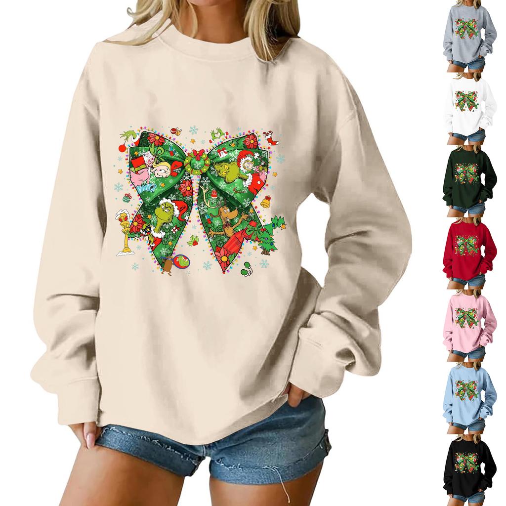 Women's Loose Comfortable Casual Fashionable Character Printing Round Neck Long Sleeved Sweatshirt