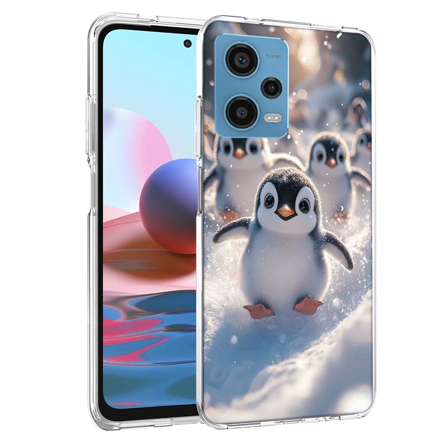 Süße kleine Pinguin Handyhülle Für Redmi Note 13 12 14 15 Pro Plus 13R 11 11T 11E 11S 10 Pro 10S 9 9S Hülle Handy Klar TPU Capa