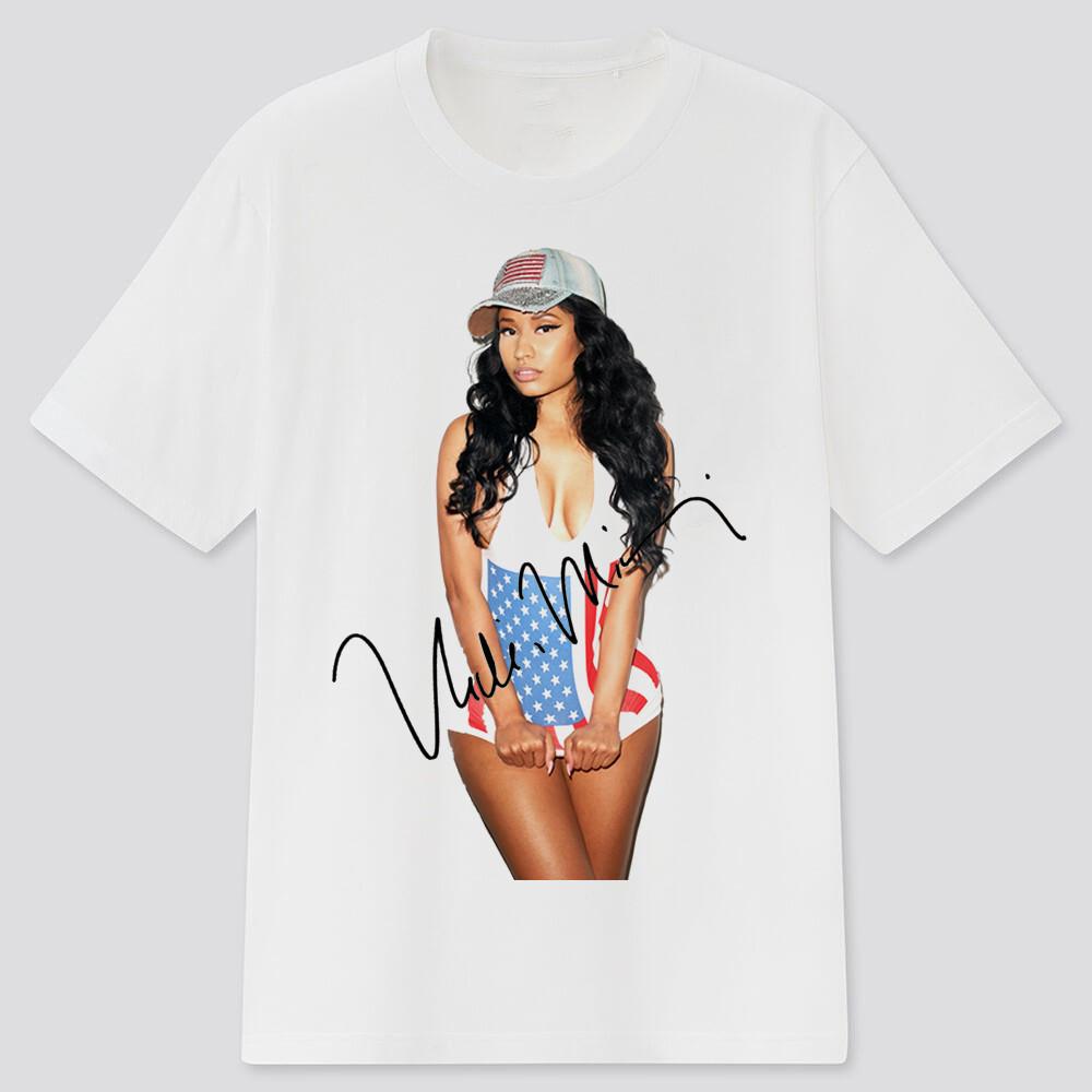 Nicki Minaj American Short Sleeve Gift For Fan T-Shirt White Men All Size GC123 Unisex T-Shirt XXXL
