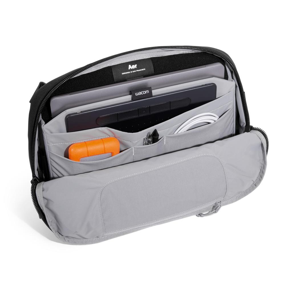 Air TechSling 3 Tech Kollektion 31017 Umhängetasche, Slingback, BusinessCasual, Herren, Nylon, Schwarz