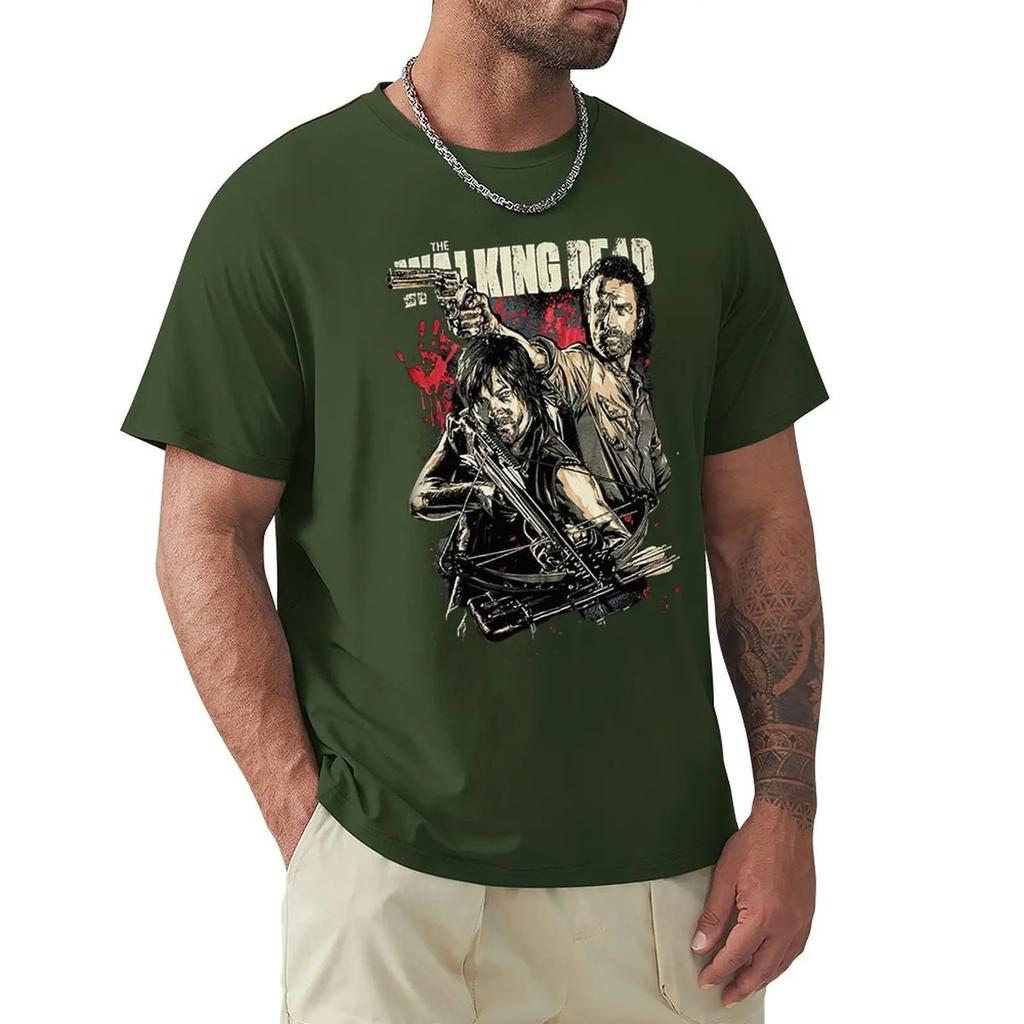 Men T-Shirt Fashion The Walking Dead Comic Book Series Rick Grimes Daryl Dixon Cool Women