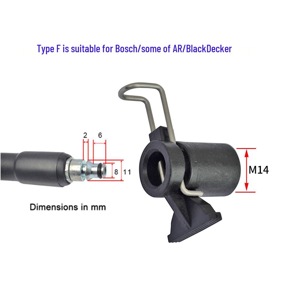 High-Pressure Washer Hose & Water Gun G1/4" M14 Adapter