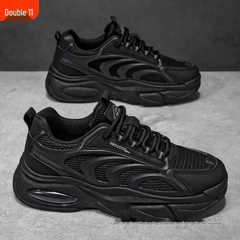 2025 Versatile Black Warrior Men's Breathable Sneakers - Summer/Autumn Trend