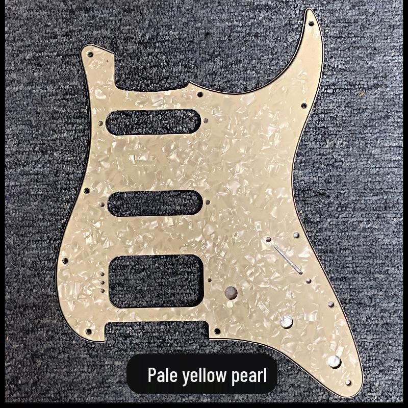 ST Elektrický kytarový pickguard SSH Panel z hliníkové fólie s duálními velkými kulatými otvory pro snímače