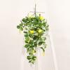 Lemon Teardrop Swag Plastic Hanging Artificial Lemon Wreath Fruit Swag for Front Door Summer Farmhouse Stairway