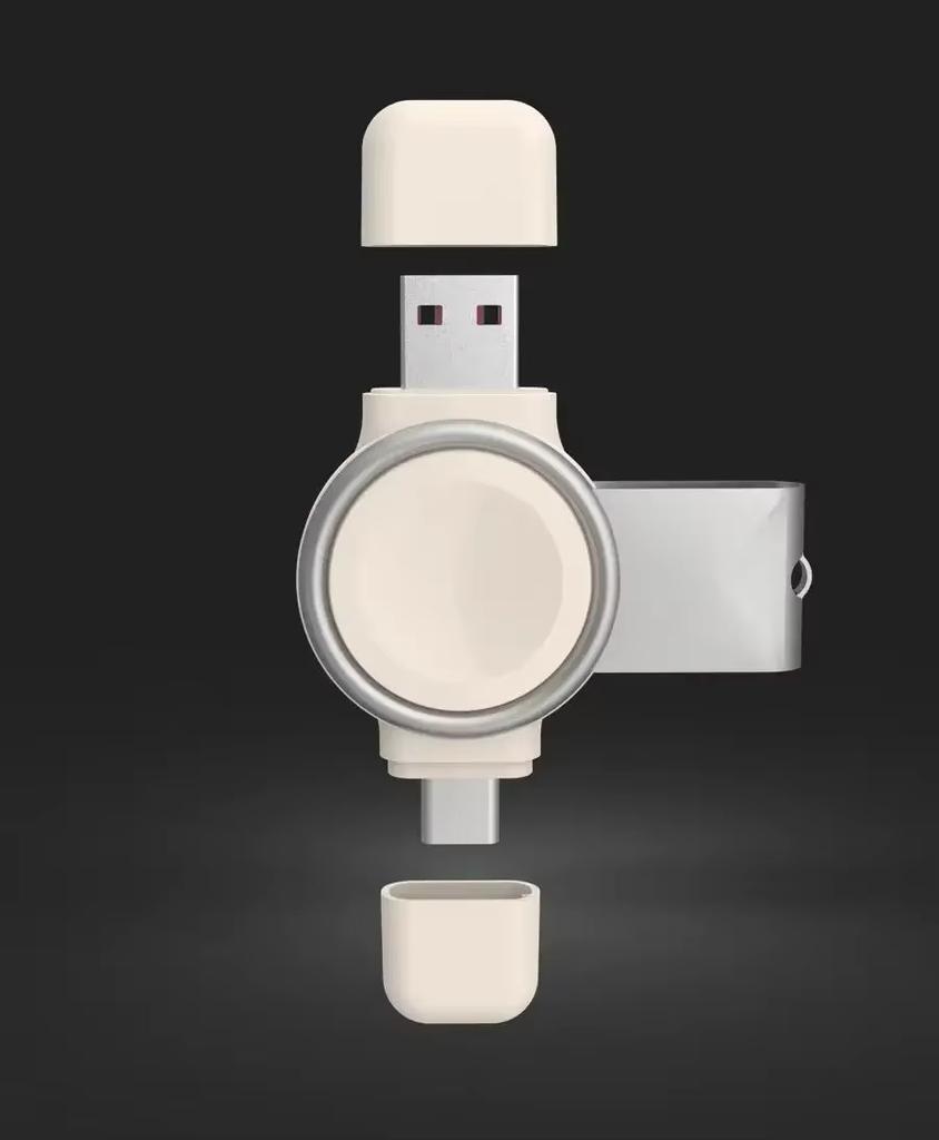 Magnetisches kabelloses Ladegerät Tragbar USB Typ-C Anschluss Uhrenladung für Apple Watch 9 8 7 6 SE 5 4 3 2 Schnellladestation