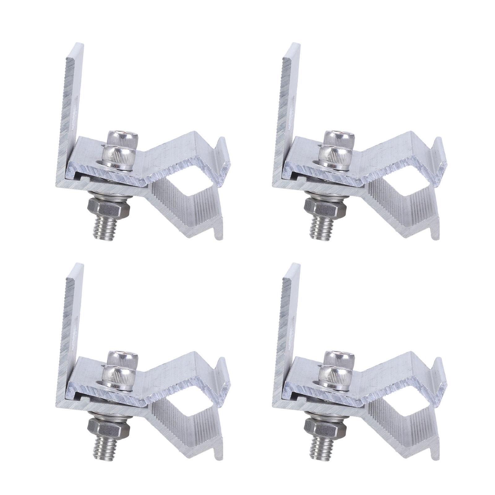 

4pcs Practical Sturdy Aluminium Roof Mounting Clamps Accessory for Solars Panel and Photovoltaic Installations 1
