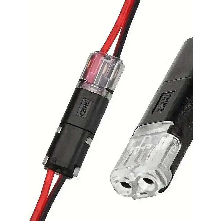 50 Pieces of 2-Pin Plug Electrical Connectors for Automotive Wires and Cables, Automotive Electrical Connector Strip Terminals