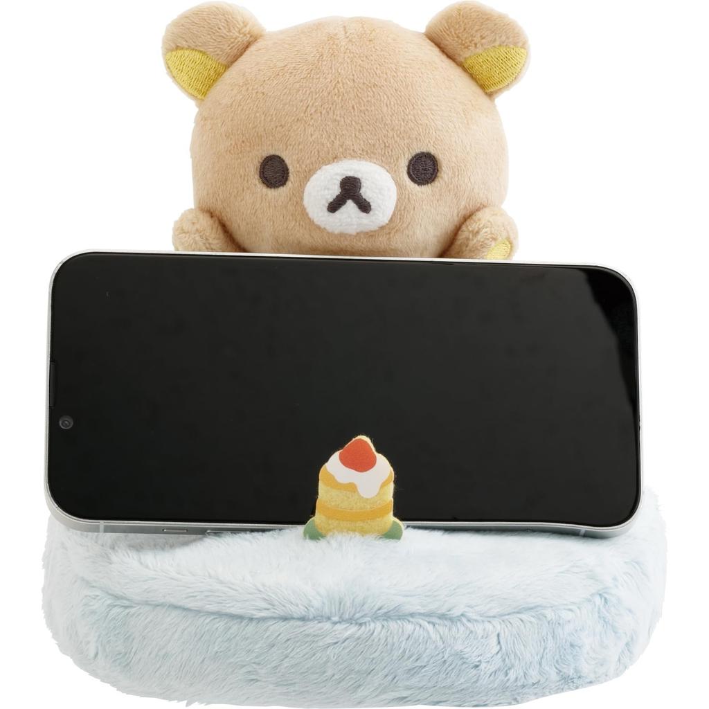 San-X Rilakkuma Smartphone Stand Plush Toy, MV32701, H130 X W150 X D150mm