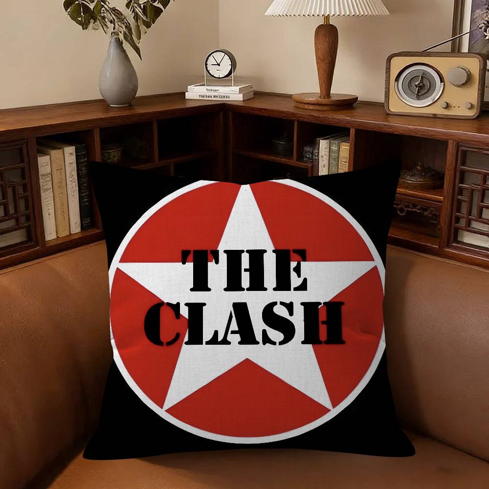 Rock Band The Album Clash Cushion Cushion Cover Pillowcase Upholstery Sofa Throw Pillow Home Decor Pillowcas
