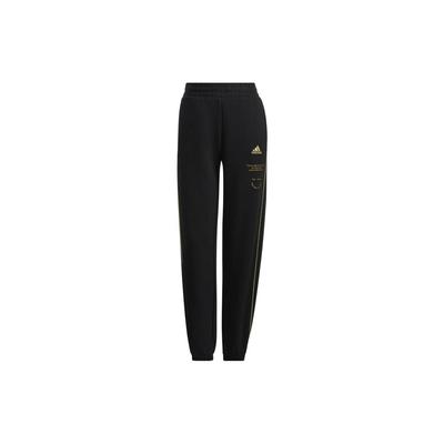 Pantalon de sport vintage à revers imprimé Gold Label pour femmes Pantalon Noir HG1829