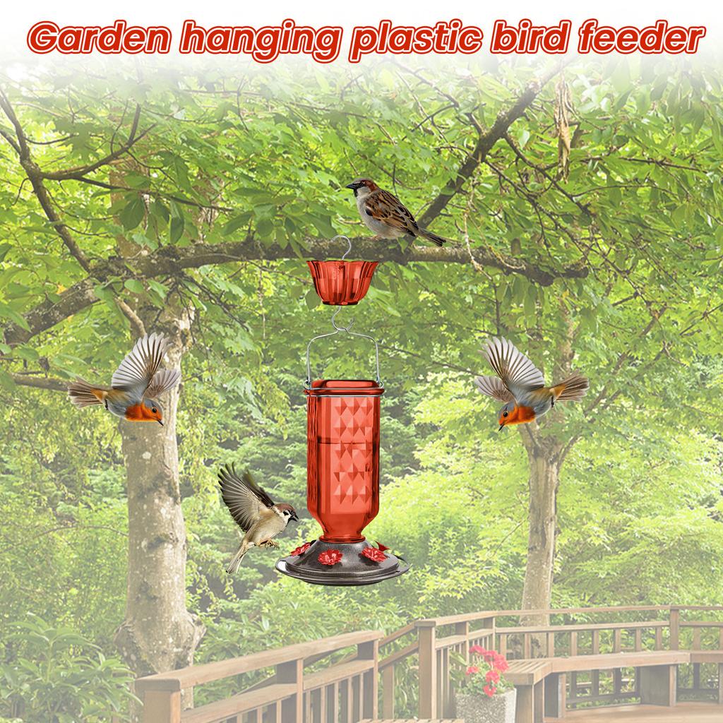 Hanging Plastic Bird Feeder for Garden Outdoor Birds