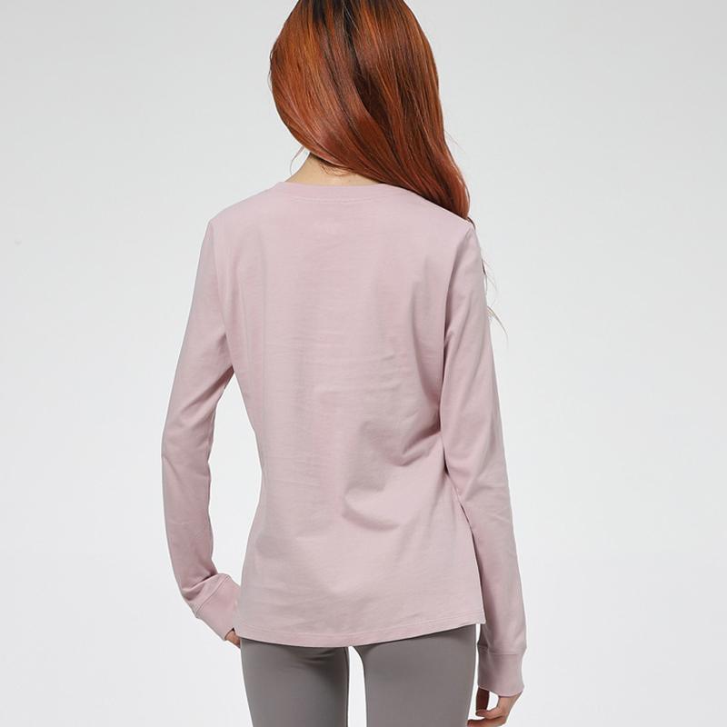 Nike Logo Sports Long Sleeve T-Shirt Women tops Pink DC9834-645