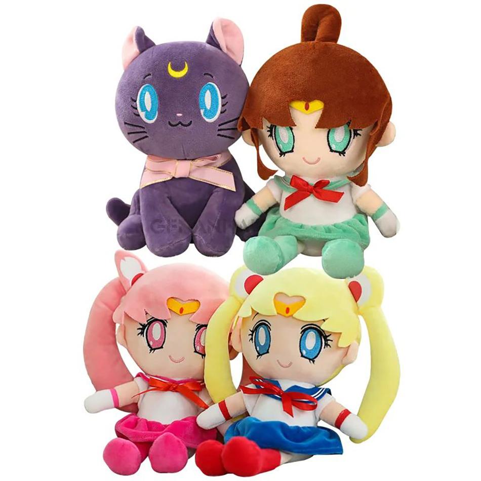 Brinquedos de Pelúcia do Anime Sailor Moon Boneca de Pelúcia Tsukino Usagi Kaiou Michi Figura de Ação de Desenho Animado Modelo Coleção Brinquedos de Decoração