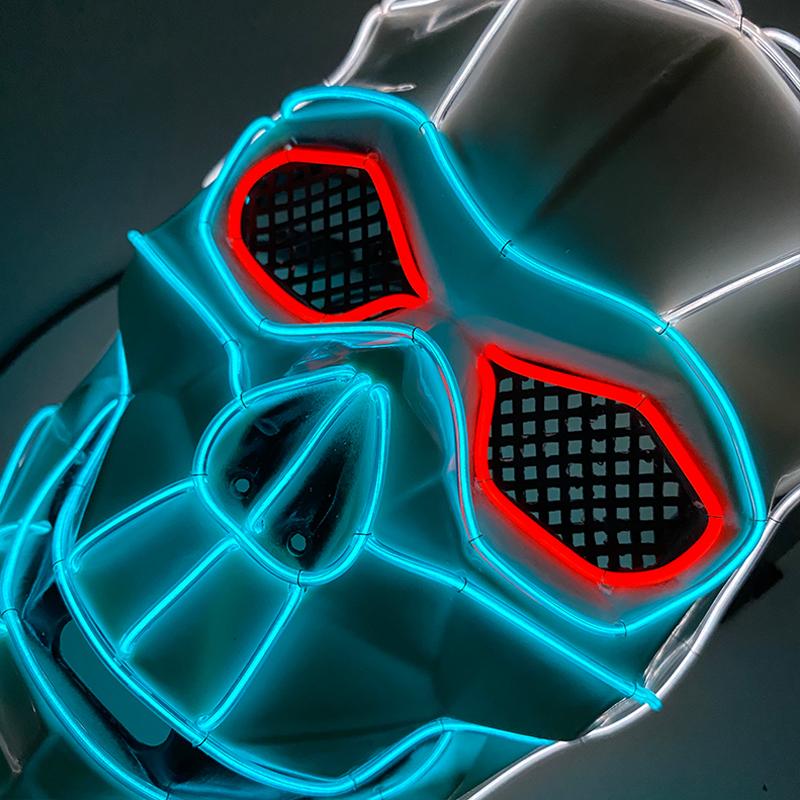 Halloween Totenkopf leuchtende Masken gruselige Verkleidungen Kostüme Dekoration Cosplay Anime Killer Maske leuchtende Totenkopfmasken Skelettmaske