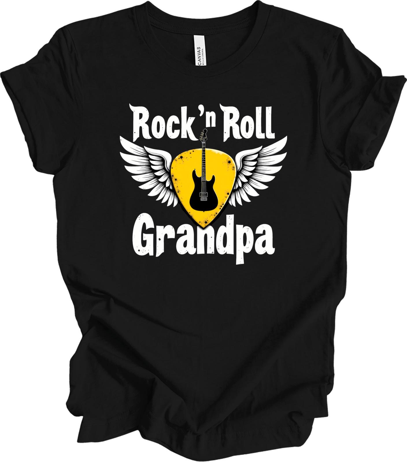 Rock N Roll Grandpa Vintage Guitar Lover Gift – Musician Rocker Design T-shirt XXXL
