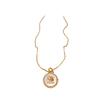 Simple Gold Zircon Letter Pendant Necklace For Women And Casual Wear