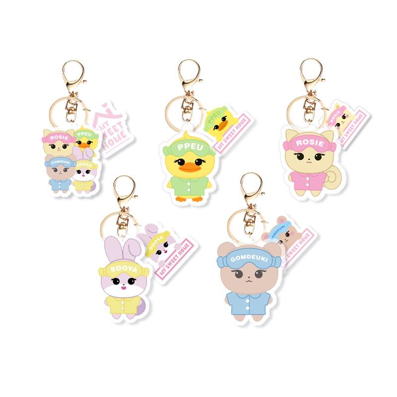 Blackpink Cartoon Character Acrylic Keychain Keyring Backpack Decoration 5cm Height