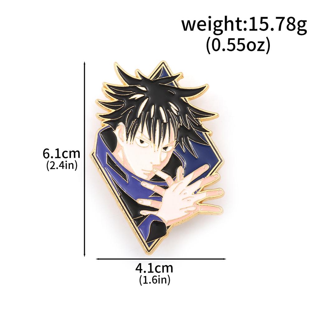 Anime JJK Satoru Gojo Characters Enamel Pins Brooches Student Badge Clothing Cosplay Men Women Backpack Jewelry Gift Accessories