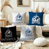 IInterpols LOGO Office Cushion Pillowcase Car Cushion CoverXCM Lumbar Pillowcase Sofa Pillowcover
