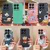 For Xiaomi 14T Pro Phone Case Soft Smooth Liquid Silicone Anti Choc Funny Astronaut Back Cover For Xiaomi14T Bumper Funda Coque