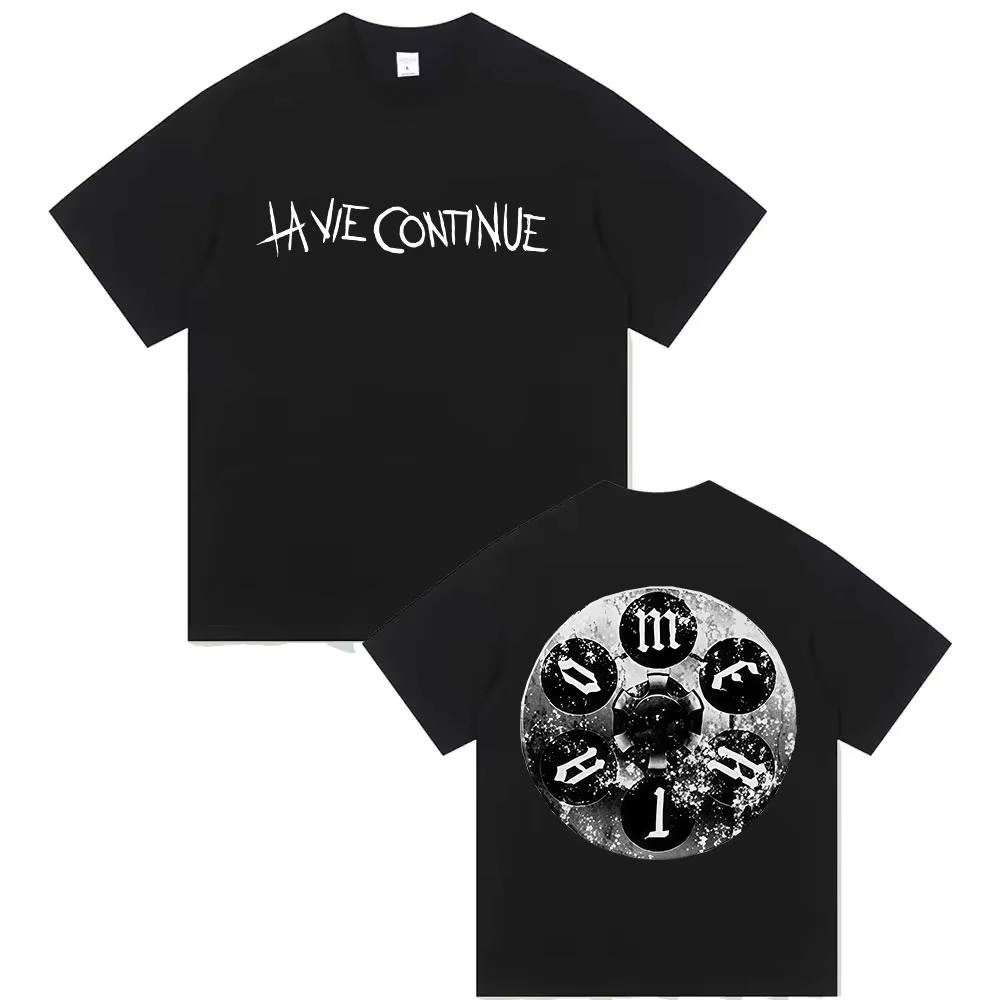 

La Vie Continue Maes Album 2025 Merch T Shirt Unisexs PunkTshirts Unisex Hip Hop Gothic Clothing Tshirt S
