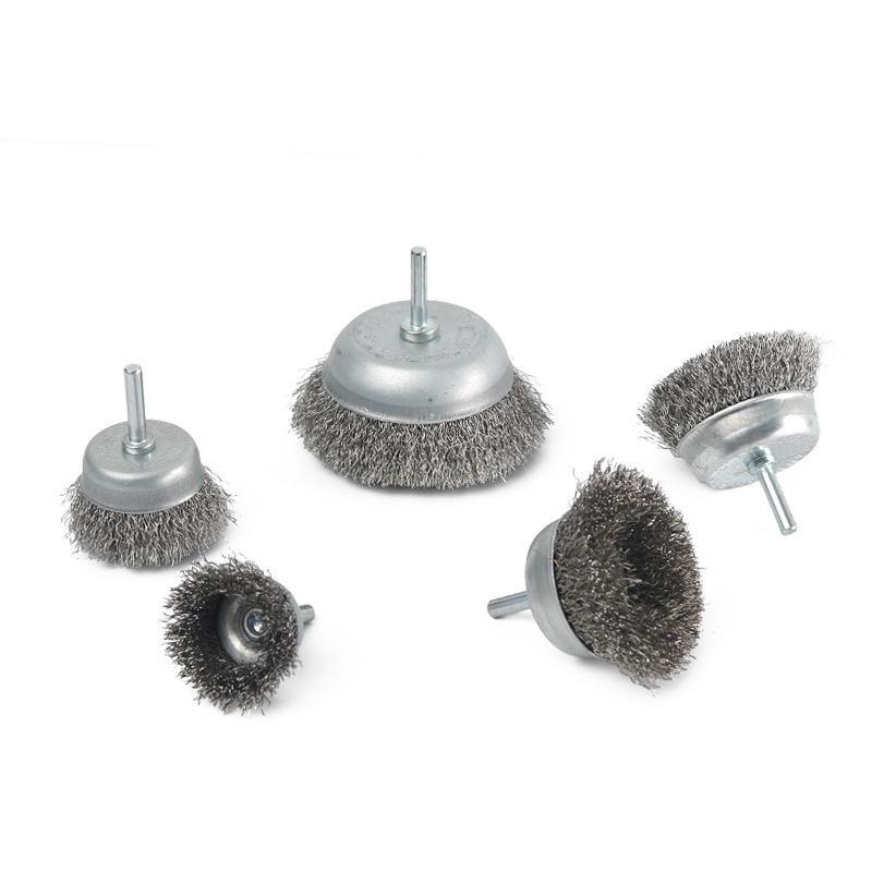 6mm Handle Stainless Steel Wire Brush Bowl for Rust, Stain, Paint, Burr Removal & Polishing