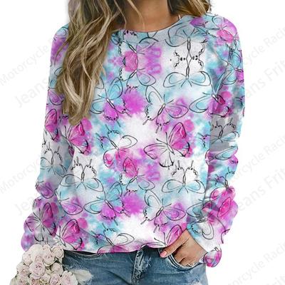Kadın Moda Bisiklet Yaka Oversize Kapüşonlu Sweatshirtler Kadın Eşofmanlar Sokak Giyimi Mont Kıyafetler Kadın Sweatshirt