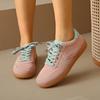 Fashion Mix Color Women's Autumn Sneakers Fashion Splicing Flat Heel Vulcanized Shoes Female Lace-Up Non-Slip Pu Leather Casual Shoes