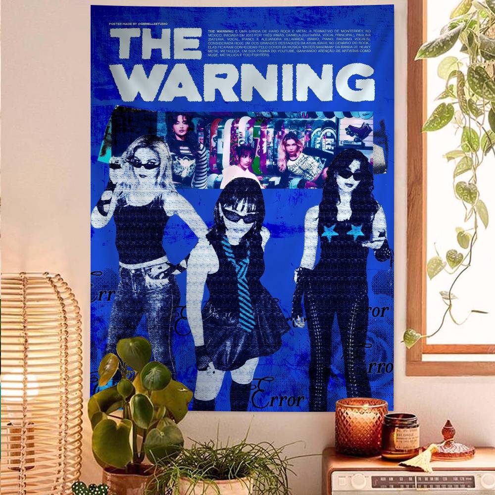 

Band TThe Warning Anime Tapestry Hippie Flower Wall Carpets Dorm Decor Cheap Hippie Wall Hanging 74x94cm(29x37in)