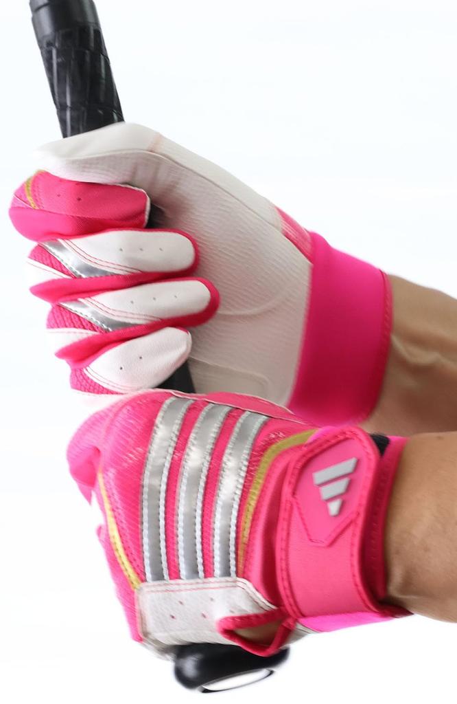 adidas BASIC Batting Size S Glove, Pink/White, (LBG405)
