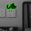 PVC Luminous Cat Wall Decals Home Decor Cat Switch Stickers Glowing Cat Stickers Kids Room