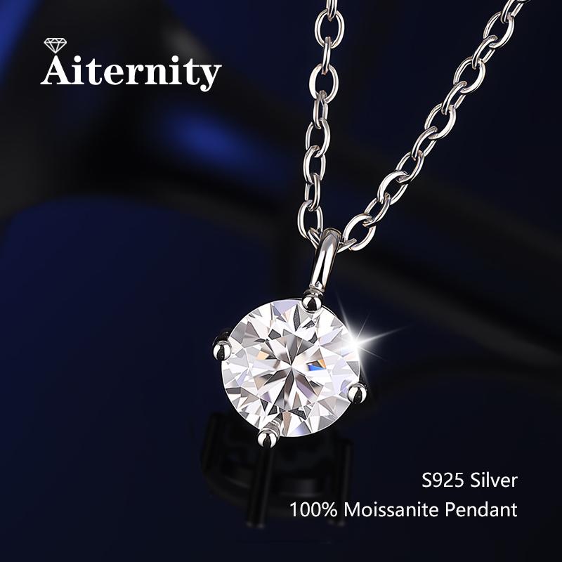 D Moissanite Pendant Luxury Wedding Sunflower for Women 925 Sterling Silver Jewelry Wedding Bridal Moissanite Diamond Necklace