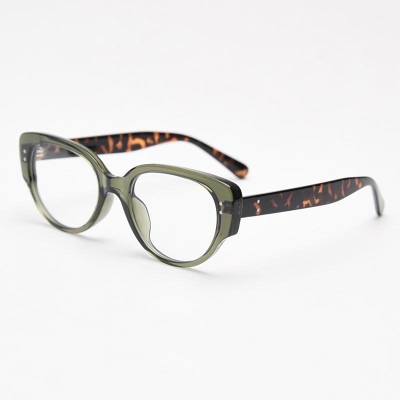 2024 Fashion Unisex Cat Eye Plain Glasses for Men Women Pc Frame Glasses for Party Eyeglasses Metal Studs Square Frame Eyewear