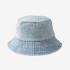Emboridery Denim Bucket Hat Summer Travel Beach Sun Hats  for Women Men Fresh and Cute Fisherman Hats Wholesale Señora