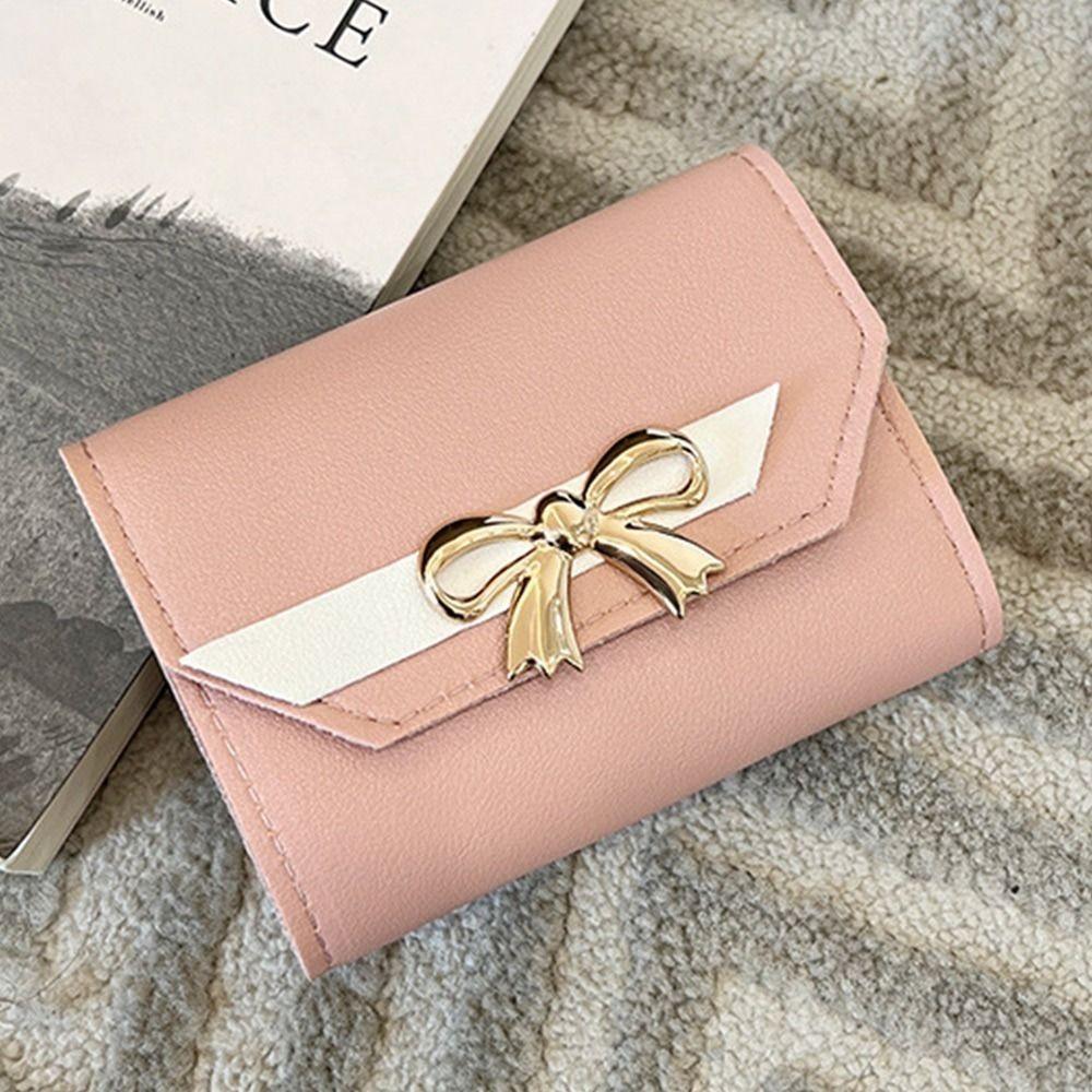 Fashion PU Leather Women Wallet Foldable Small Short Coin Purses Card Holder Ladies