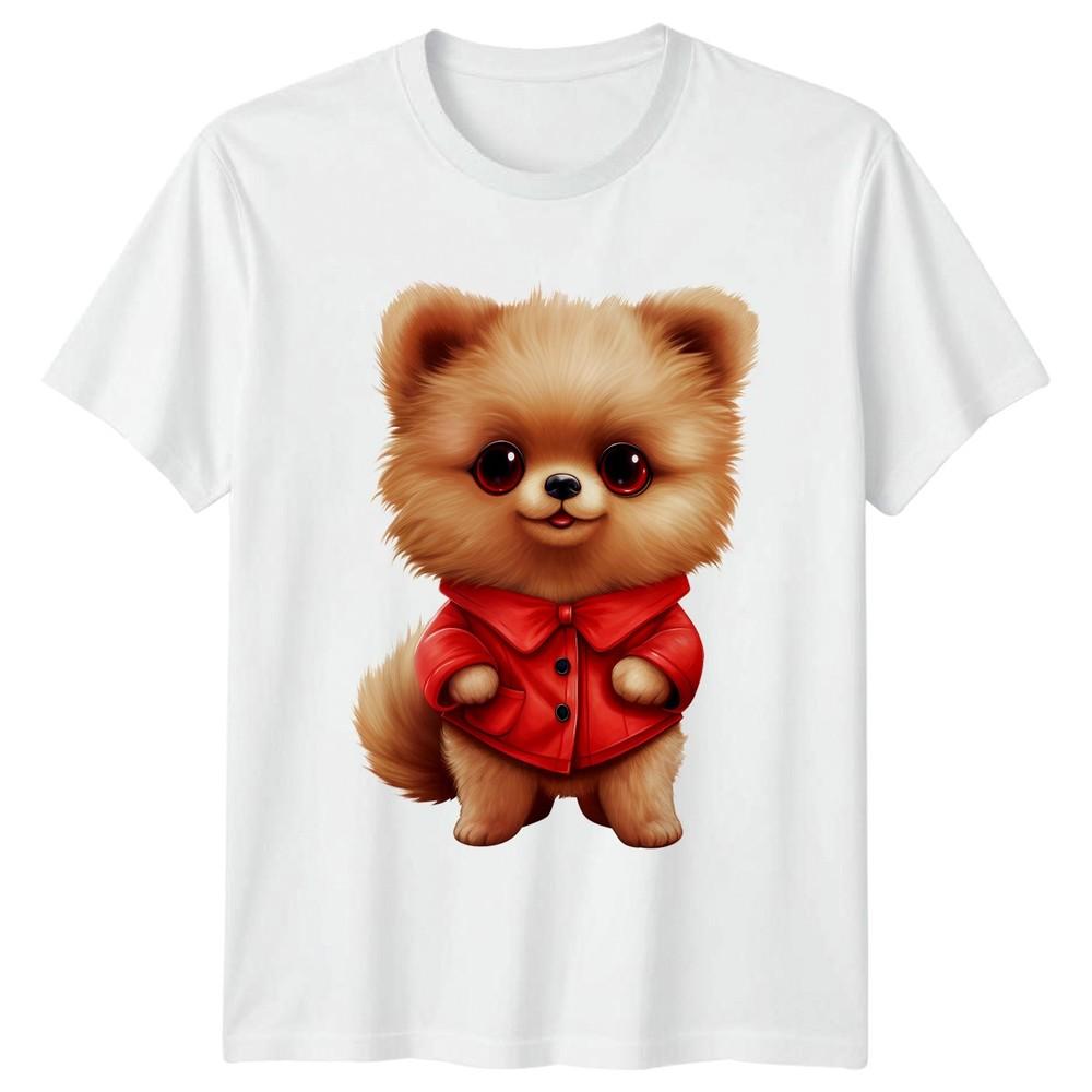 Pomeranian Puppy Dog Animals Unisex Graphic Tee Unisex Unisex Top Cute Pet S