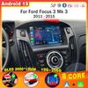 Android 15 Wireless CarPlay Auto For Ford Focus 3 Mk 3 2011 2012 -2015 Car Radio Multimedia Intelligent Systems GPS FM BT SWC