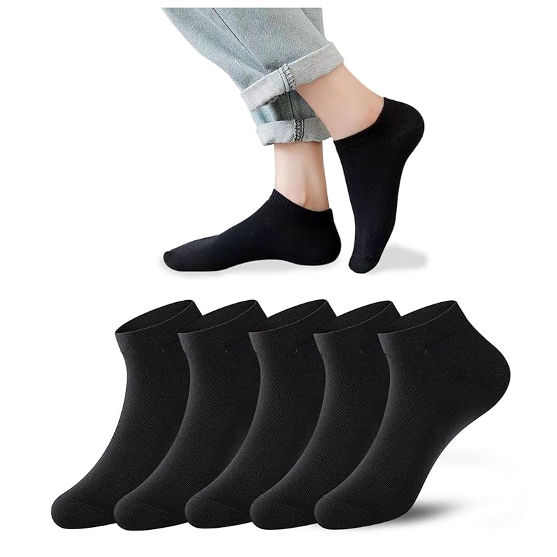 

[Josnown] socks ladies ankle 5 pair set luxury cotton Sweat absorption and deodorization short socks Uncle sports socks