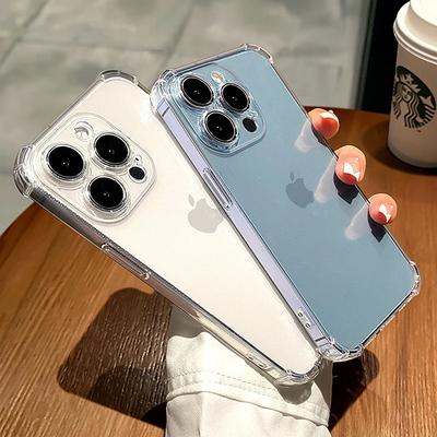 Funda de Teléfono Transparente Antigolpes de Lujo Para iPhone 11 12 13 14 15 Pro Max 7 8 Plus XS X XR Mini Parachoques Transparente Suave