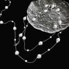 Exquisite Imitation Pearl Necklace for Women Girls Fashion Multi Layer Adjustable Long Tassel Necklace Wedding Jewelry Gift