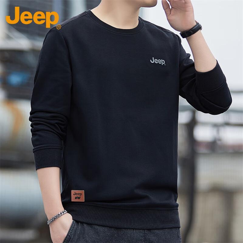 Jeep Men's Casual Long Sleeve Round Neck Sweatshirt