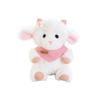 Plush Sitting Lamb Stuffed Animal Toy with Scarf Soft Fabric Cute Design for Kids and Collectors Gift