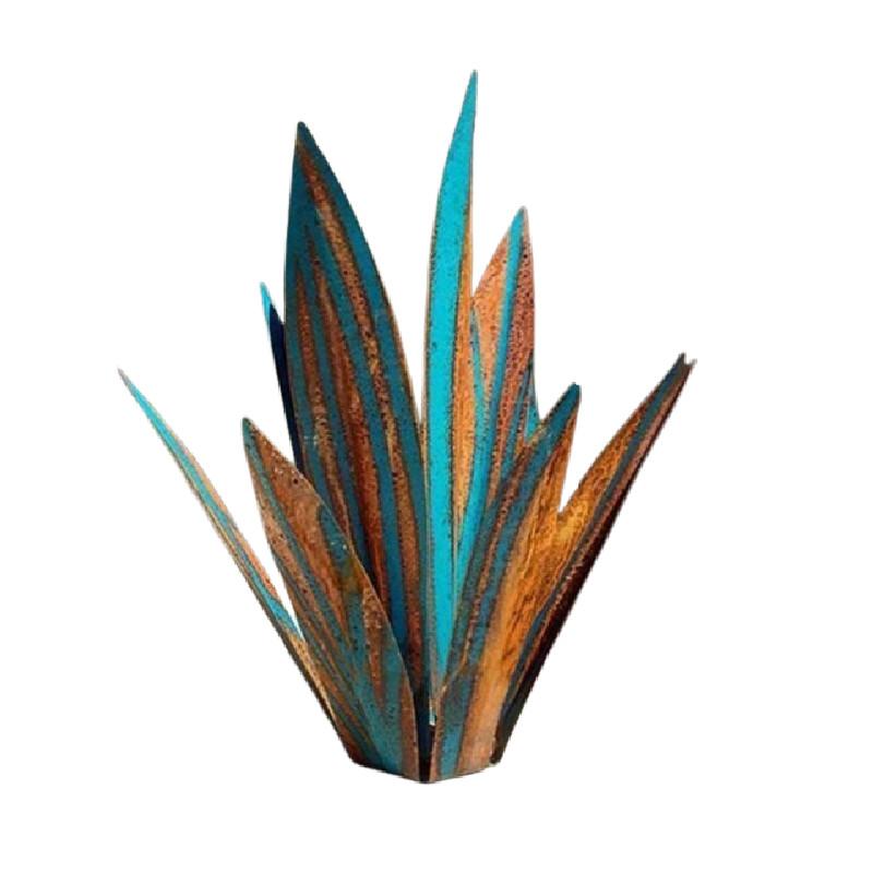 

Plants Agave Green Garden Art Outdoor Decoration Handicrafts Creativity Ornament Blue Orange,27cm