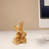 Horse Figurine Decor Golden Finish Horse Ornament Resin Zodiac Horse Figurine Strength Success Sculpture for Home Office Decor