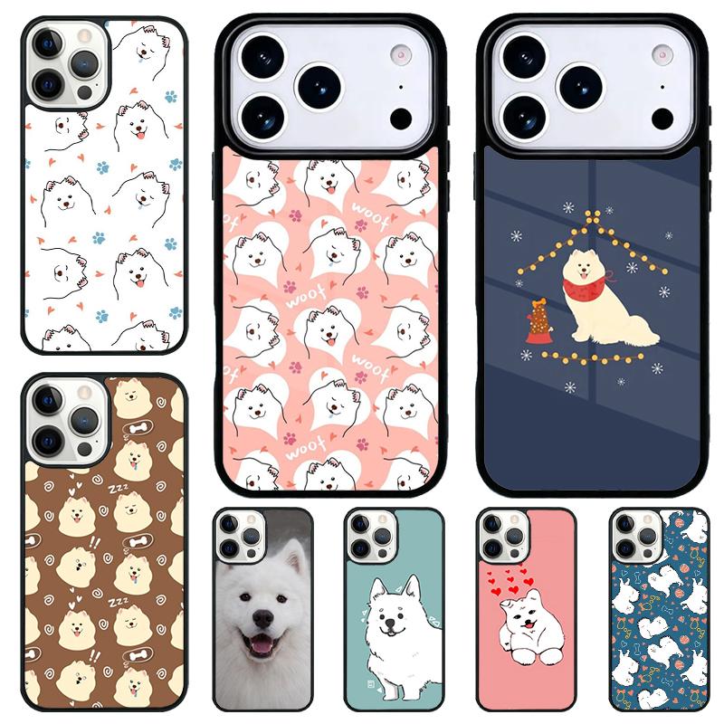 Samoyed Puppy Shockproof Phone Case for iPhone 17 Air 16e 15 11 12 14 13 Pro Max Cover Coque