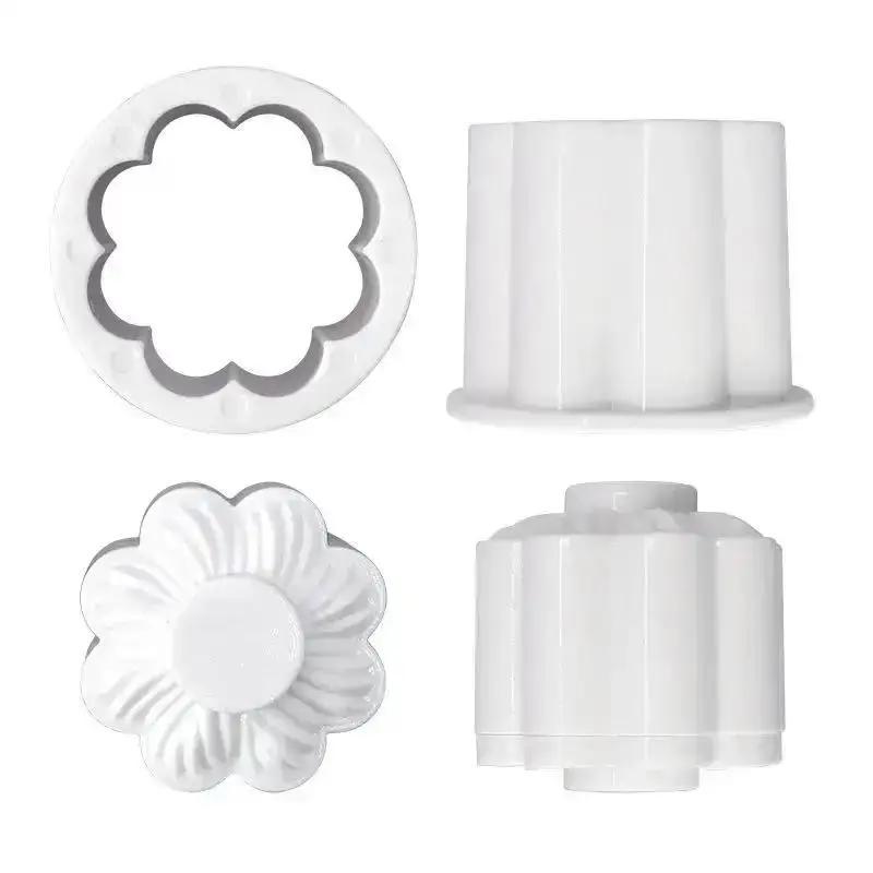 Pressable Fondant Stamp New Year Cake Decor Baking Supplies Chocolate Sandwich Cookies Flowers Cookie Cutter Biscuit Mould
