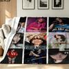 1PC Billie Eilish Custom Name Patterned Flannel Blanket Suitable For All Seasons for Home Decor Warmth and Comfort Gifts Holiday Present
