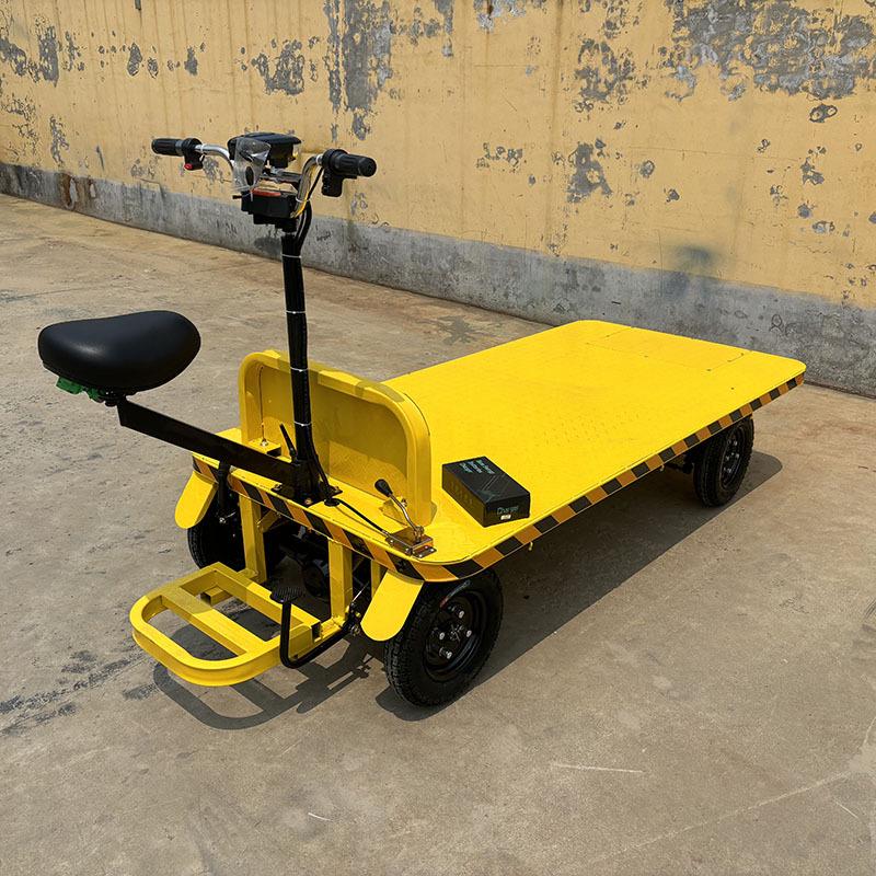 Electric 1-Ton Flatbed Cart for Orchard, Greenhouse, and Construction Cargo Transport